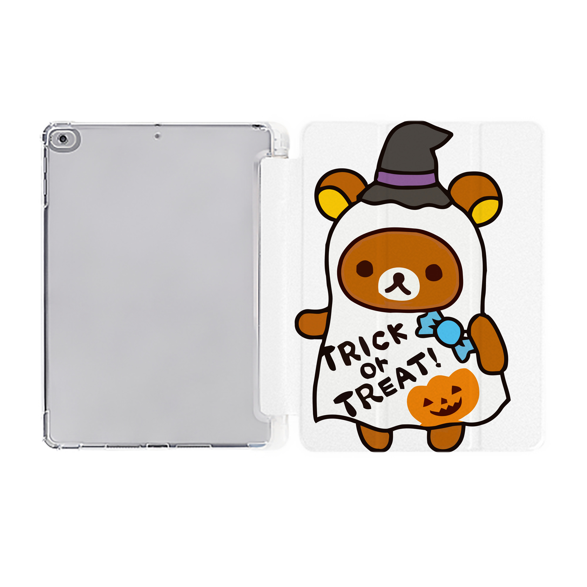 （画像用） リラックマ リラックマ キイロイトリ Rilakkuma Korilakkuma Kiiroitori IPad ケース ペン収納付き 三つ折りスタンド PUレザー×シリコン 対応機種9.5/10.5/10.9インチ